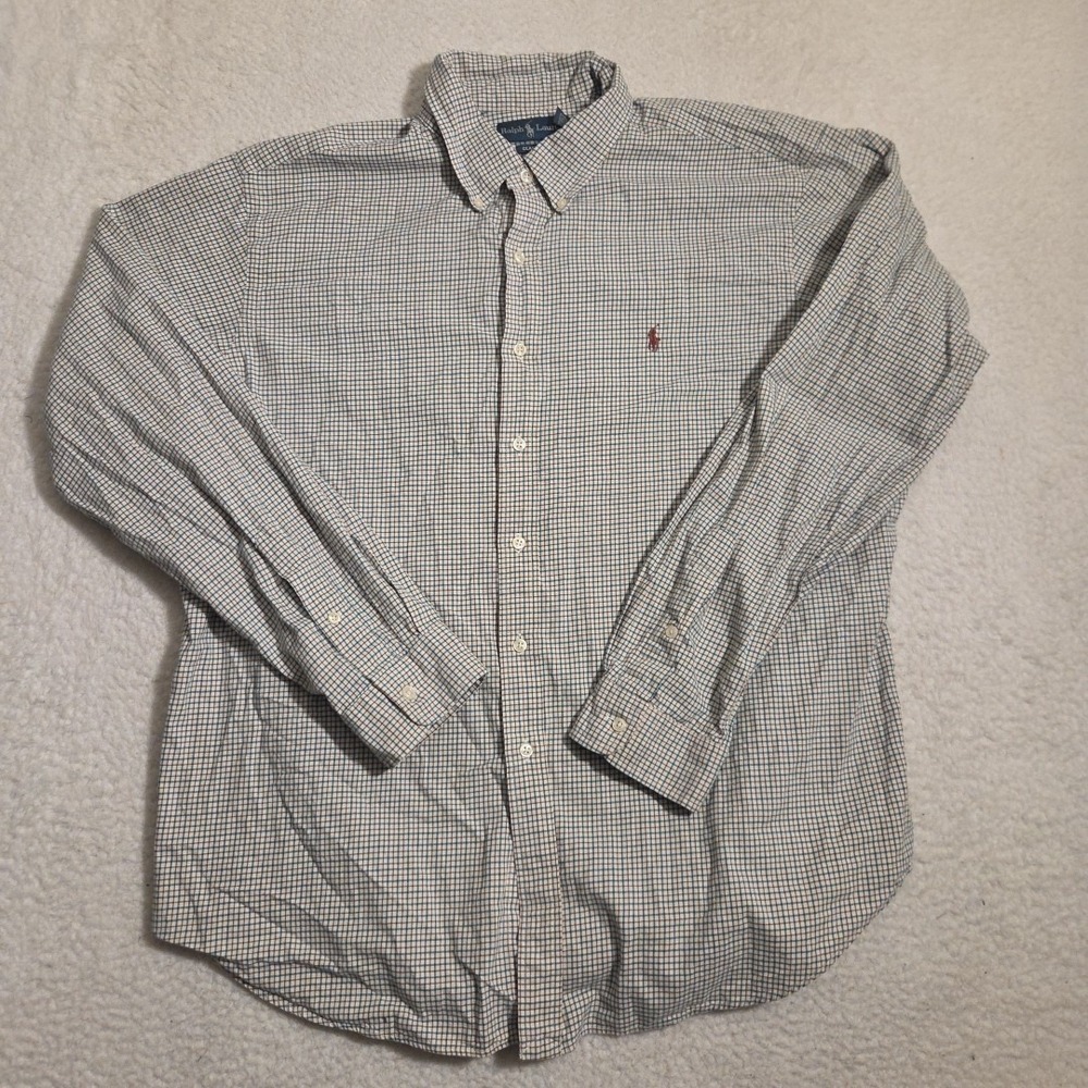 VTG Ralph Lauren Shirt Size 2XL Plaid Classic Fit‎ Button Down Long Sleeve Pony